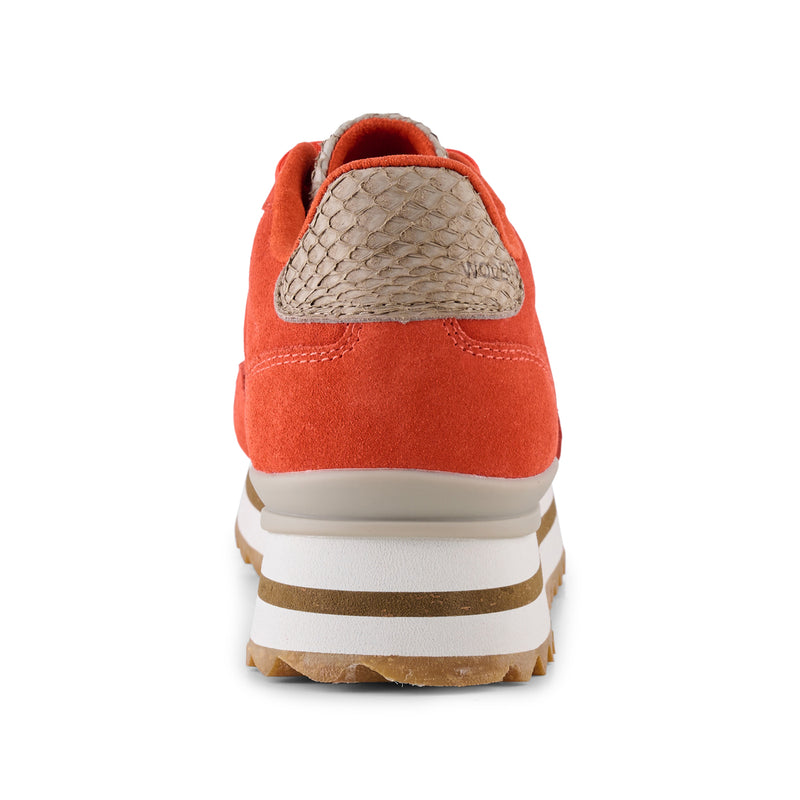Nora III Suede Plateau - Neon Red